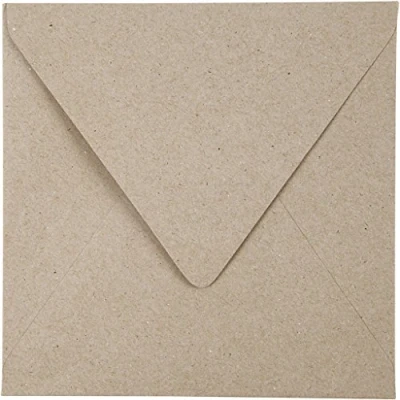 Image of Creativ 20524 Recycled Envelopes, size 16x16 cm, 120 g, natural, 50x20pcs, Brown