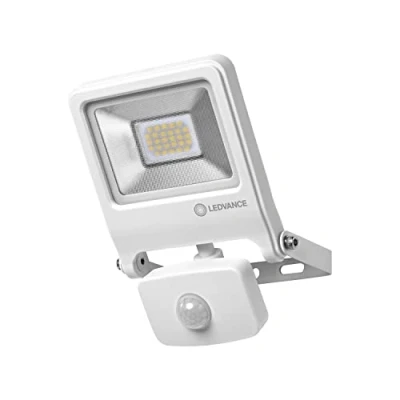 Image of Floodlight LED: for wall, ENDURA© FLOOD Sensor Warm White / 20 W, 220…240 V, beam angle [calc.]: 120, White, 3000 K, body material aluminum, /, 1 pack