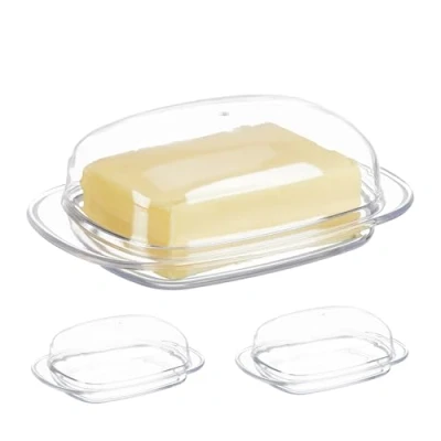 Image of Relaxdays Butter Dish, 100% plastic, 6.5 x 18.5 12.5 cm