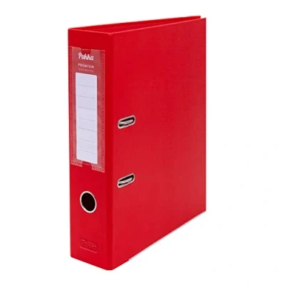 Image of Pukka Pad, Premium Lever Arch File 5 Pack of 2 Ring Binder Portfolios for Work or Home Paperwork Organisation 32 x 28cm Red