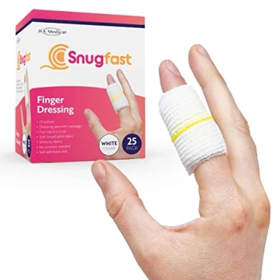 Image of Snugfast Sterile Finger Bandage Wound Dressings Box of 25