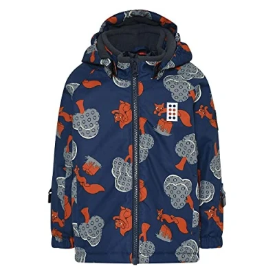 Image of LEGO Wear Unisex&#039;s Jungen Winterjacke Schneejacke 12.000 Wassersäule atmungsaktiv LWJirisan 700 Rain Jacket, 590, 98