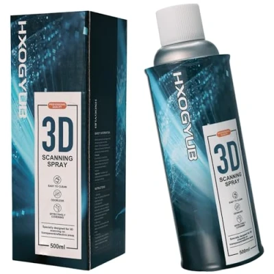 Image of HXOGYUB 3D Scanning Spray for Scanners, Professional All Scanner, Safety Material, High Reflectivity, Easy to Clean, Reflective, Transparent or Highly Textured Surfaces, 500ML