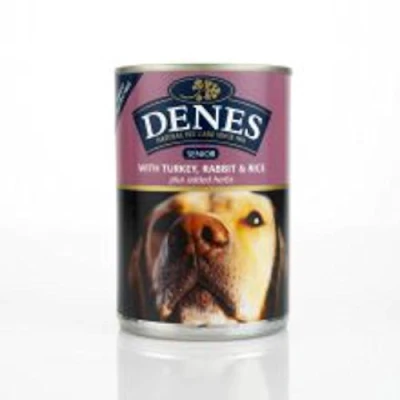 Image of Denes 12 x Dog Senior Turkey Rabbit &amp; Rice + Herbs 400g