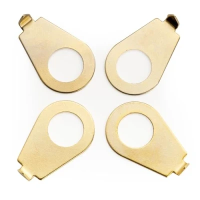 Image of Musiclily Pro Metric Sized 8.5mm Steel Vintage Style 90 Degree Guitar Pots Knob Pointers Washers LP Position Indicators for Epi Electric Guitar, Gold (Set of 4)