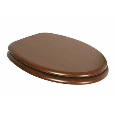 Image of TATAY Toilet Seat WC Universal Nature, de MDF, Strong, solid, soft surface and warm material., Made in CHINA, Colour Brown, Measures 37.5 x 6 46 cm