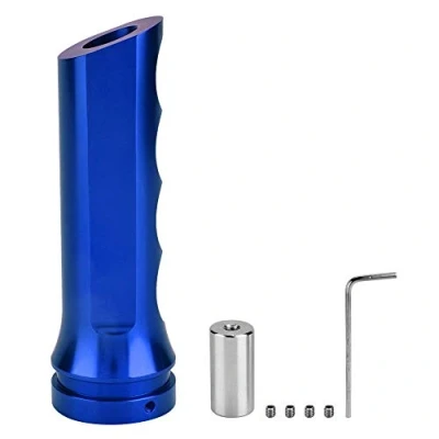 Image of Blue HandBrake Sleeve Universal Cover, Auto Car Aluminum Cover Manual Handle Protector Hand Brake (Blue)