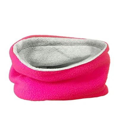 Image of TOSKATOK® Childrens Kids Boys Girls Warm Winter Reversible Soft Fleece Snood Neckwarmer Scarf PINK