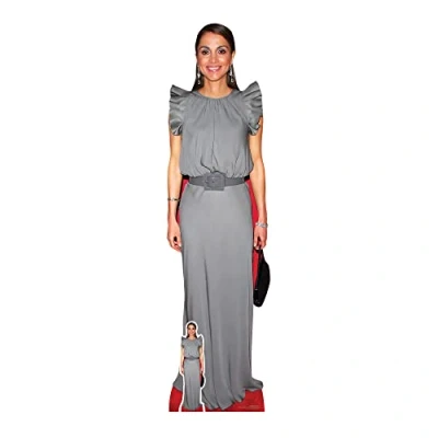 Image of SC4034 Queen Rania of Jordan Grey Dress Lifesize Cardboard Cutout Royal Family With Free Mini