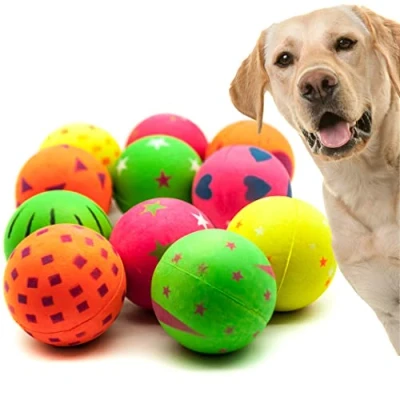 Image of Petopedia 4 X 6cm Dog Balls Bright Rubber Sponge HIGH BOUNCE Floating Toys for Boredom Sports Tennis Basketball Baseball Football Rolling dogs