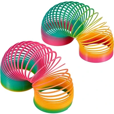 Image of Karrma Ltd. 6.5CM Rainbow Spring Toy Fidget Kid’s Suitable for all Events Perfect Small Novelty Gift Party Favours Springy Fun girls boys Kids, Prizes, Games and