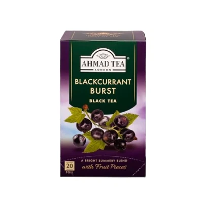 Image of Ahmad Tea Blackcurrant Fruit Black 20 Teabag Sachets