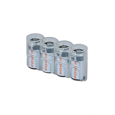 Image of Storacell PowerPax CR123 Battery Caddy, Clear, Holds 4 Batteries