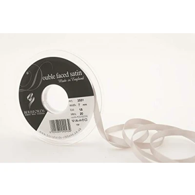 Image of Berisfords Ribbon, Silver Grey, 7 mm x 20 m