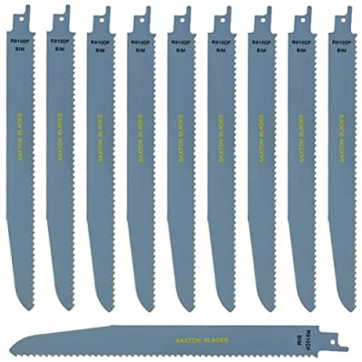 Image of 10x Saxton R910DF Reciprocating Saw Demolition Blades Wood Metal Fit Bosch Dewalt Makita