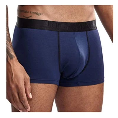 Image of JOCKMAIL Mens Boxer Shorts Modal Soft Underwear Micro Separate Pouches Dual Pouch Trunks with Fly Therapy Health Care Briefs (XXL, Navy)