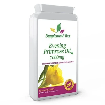 Image of Evening Primrose Oil EPO 1000mg 90 Capsules Vegan Cold Pressed Supplement Provides GLA &amp; Vitamin E 100% Quality Satisfaction Guarantee