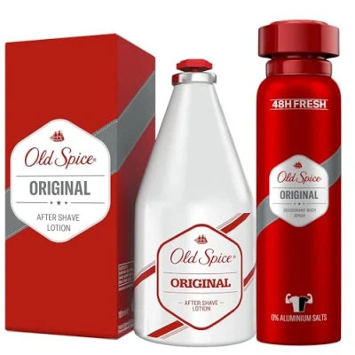 Image of Original Men Gift Set Bundle with Old Spice Aftershave Lotion 100ml and Deodorant Body Spray 150ml