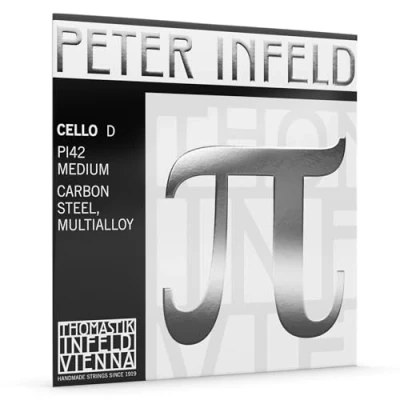 Image of Thomastik Peter Infeld PI42 Cello 4/4 Medium Carbon Steel Core Multi Alloy Wound D String