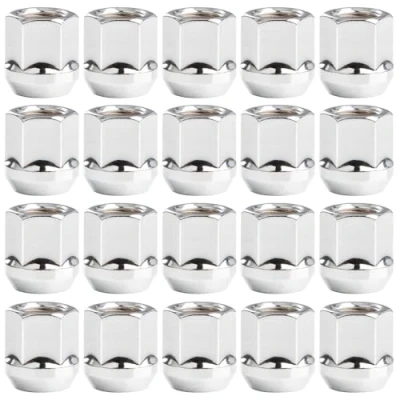 Image of M12X1.5 Open End Lug Nuts Replacement for Acura Honda Buick Chevy Toyota Lexus Ford Cadillac Aftermarket Wheel(Chrome)