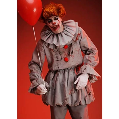Image of Magic Box Adult New Pennywise Style Grey It Clown Costume (Large (42 44 chest))