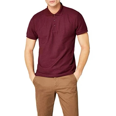 Image of Fruit of the Loom Men&#039;s 65/35 Polo Shirt, Burgundy, XX Large