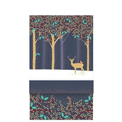 Image of Sara Miller Luxury Deer &amp; Robin Blue Medium Gift Box