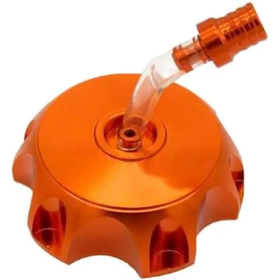 Image of Aluminum Gas Fuel Tank Cap Breather Vent ATV Dirt Pit Bike 140CC 150CC 160CC (Orange)