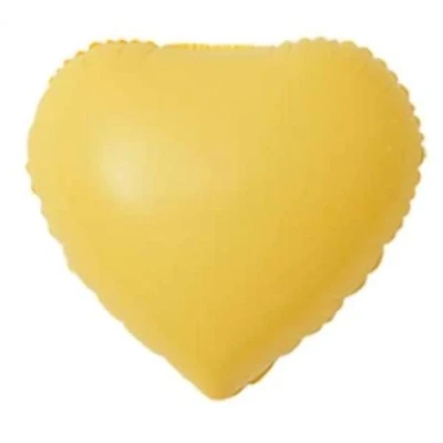 Image of Yellow Heart Pastel Foil Balloon, 45cm