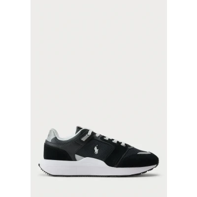 Image of Polo Ralph Lauren Train 89 Unisex Trainers, Size: 4, Black/white shoes