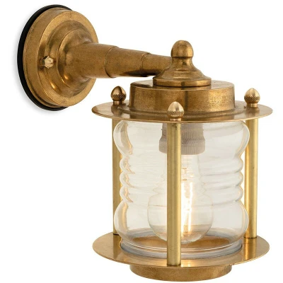 Image of Nautic Wall Light Brass with Clear Glass IP23