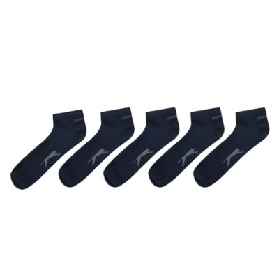 Image of Slazenger Mens 5 Pack Trainer Socks Dark Asst 12+