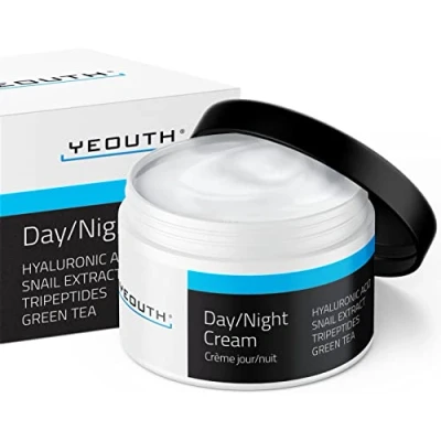 Image of YEOUTH Day Night Cream for Face with Hyaluronic Acid &amp; Snail Mucin, Moisturizer Cream, Anti Aging Women 60g