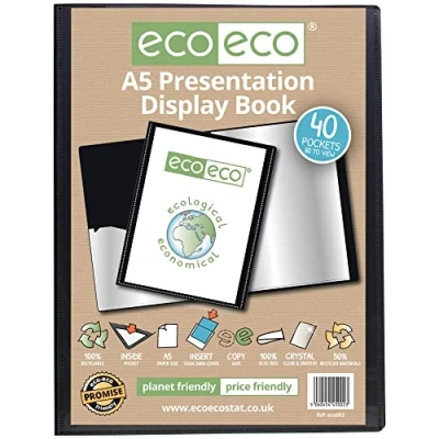 Image of eco A5 50% Recycled 40 Pocket Presentation Display Book