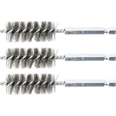 Image of BGS 3078 18 S Steel Brush mm 6.3 (1/4&quot;) Drive 3 pcs.