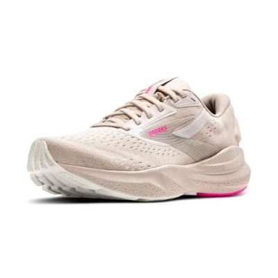 Image of Brooks Women’s Adrenaline GTS 24 Supportive Running Shoe, Chateau Grey/Coconut/Pink, 7.5 UK