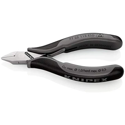 Image of Knipex Electronics Diagonal Cutter ESD with multi component grips 115 mm 77 12