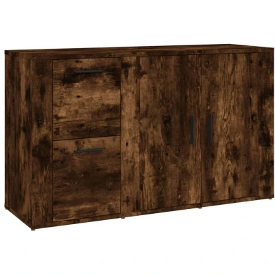 Image of vidaXL Sideboard Smoked Oak 100x33x59.5 cm Engineered Wood