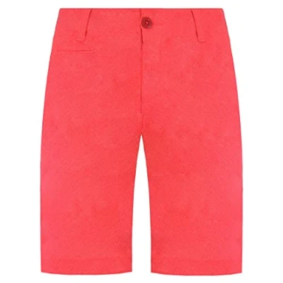 Image of Under Armour Women&#039;s Links 9&quot; Shorts, Coral Cove (714)/Coral Cove, 8