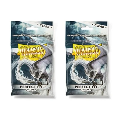 Image of Dragon Shield 100 Standard Size Clear Sleeves (2 Packs)