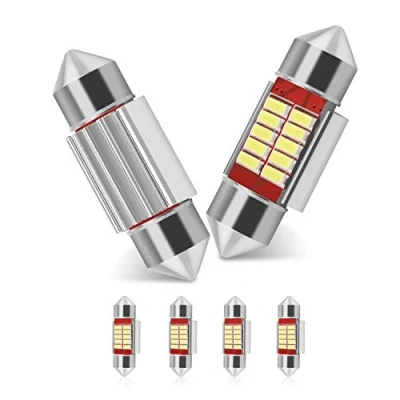 Image of BROTOU 31mm Festoon LED Car Bulb 6pcs, Dome Reading Xenon White Bulbs Interior Light Replacement License Plate Lights Map Lamps No Polarity 12 SMD 3014 180LM