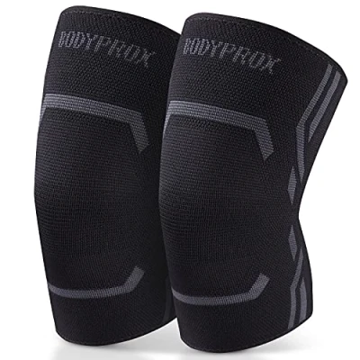 Image of Knee Compression Sleeve 2 Pack for Men and Women, Support Brace Running Work out (M)
