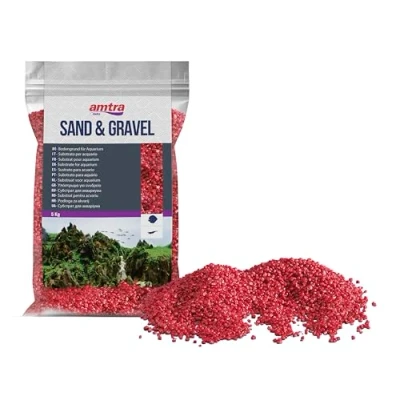 Image of Croci Amtra Red Ceramized Quartz Fine Aquarium Sand for Freshwater or Saltwater 2 3mm Grit 5kg Quantity