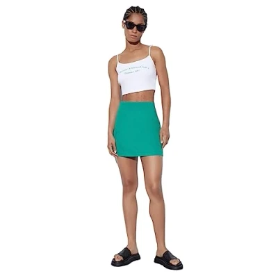 Image of Trendyol FeMan Mini Pencil Skirt A line Woven Grün