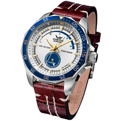Image of Vostok Europe Men Analog Automatic Watch with Leather Strap NE57 225A562