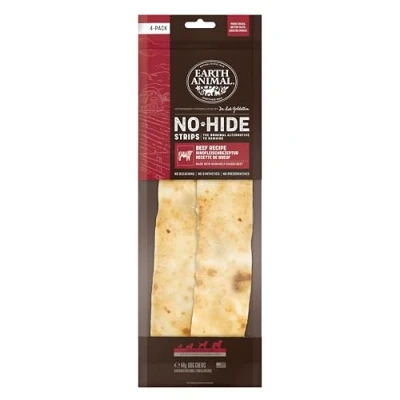 Image of Earth Animal No Hide Beef Strips 4pk 44g