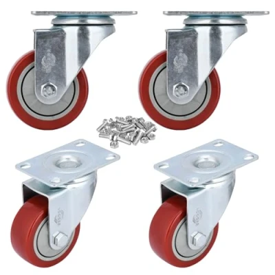 Image of 75 mm Heavy Duty Casters Capacity 450KG Bearing Caster Wheels Without Brake Swivel for Furniture and Workbench Set of 4