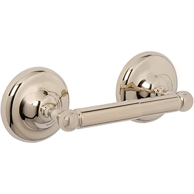 Image of Croydex Flexi Fix Grosvenor Spindle Toilet Roll Holder Antique Gold, Easy to Fit, No Drilling Required, Gold Bathroom Holder, Screw or Glue Paper All Fixings Included