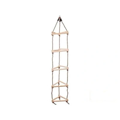 Image of KIDS WOODEN ROPE LADDER FOR CHILDRENS CLIMBING TIMBER FRAME PLAYHOUSE TREE HOUSE SELECTION OUTDOOR GYMNASTIC DIY PLAYGROUND * FROM HAPPY PLAYGROUNDS (3 Sided Ladder)