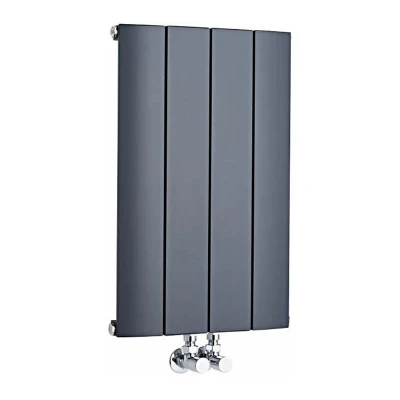 Image of Milano Skye Anthracite Horizontal Single Panel Aluminium Radiator 600mm x 375mm